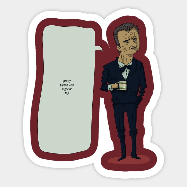 Mr Wolf from Pulp Fiction Sticker by juhaszmark